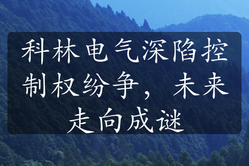 科林电气深陷控制权纷争，未来走向成谜