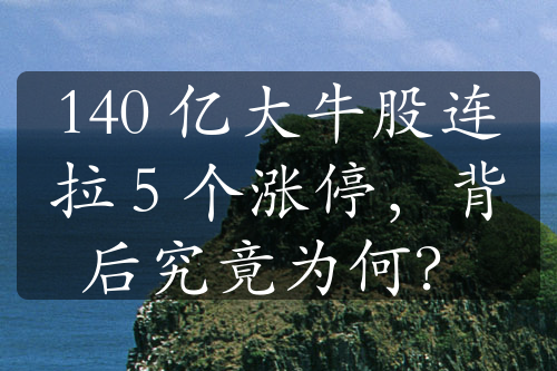 140 亿大牛股连拉 5 个涨停，背后究竟为何？