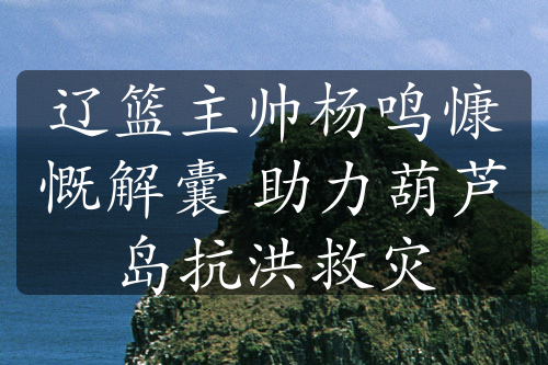 辽篮主帅杨鸣慷慨解囊 助力葫芦岛抗洪救灾