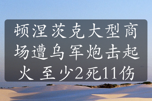 顿涅茨克大型商场遭乌军炮击起火 至少2死11伤