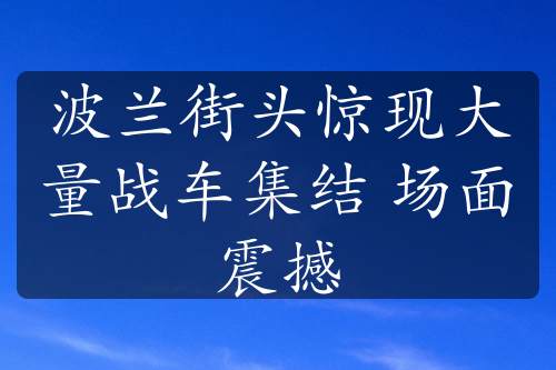 波兰街头惊现大量战车集结 场面震撼