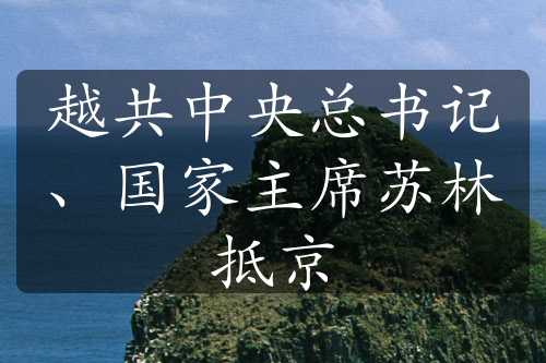 越共中央总书记、国家主席苏林抵京