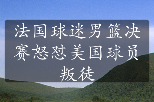 法国球迷男篮决赛怒怼美国球员叛徒